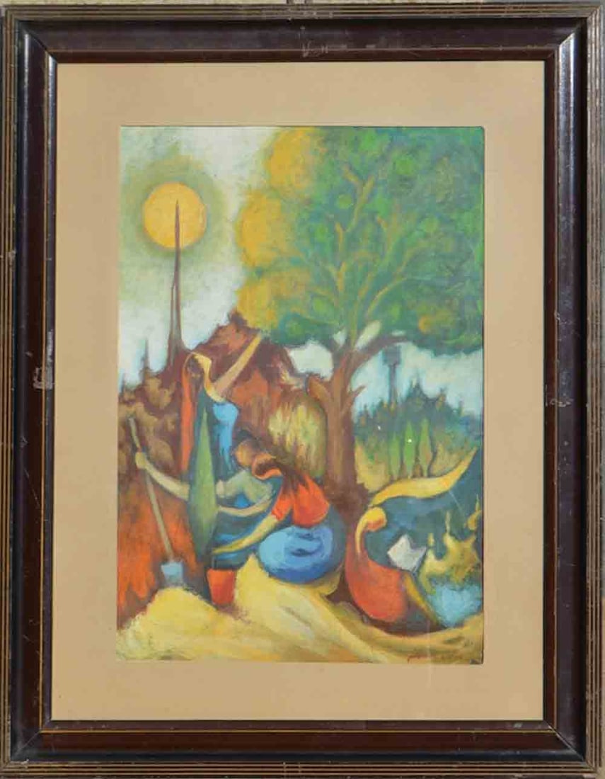 Lot of 2 Jean OLIN (1894-1972) Ukrainian - French