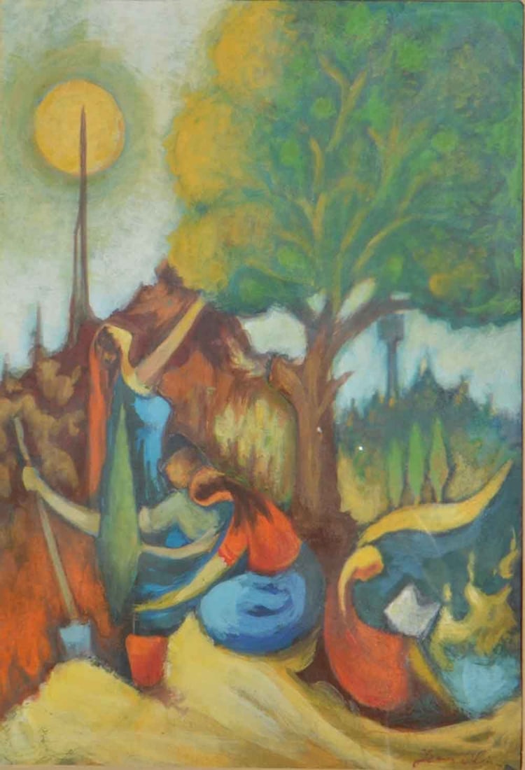 Lot of 2 Jean OLIN (1894-1972) Ukrainian - French