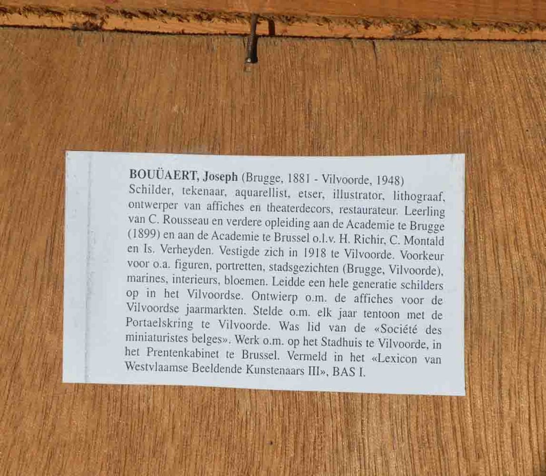 Joseph BOUUAERT (1881-1948) Belgian