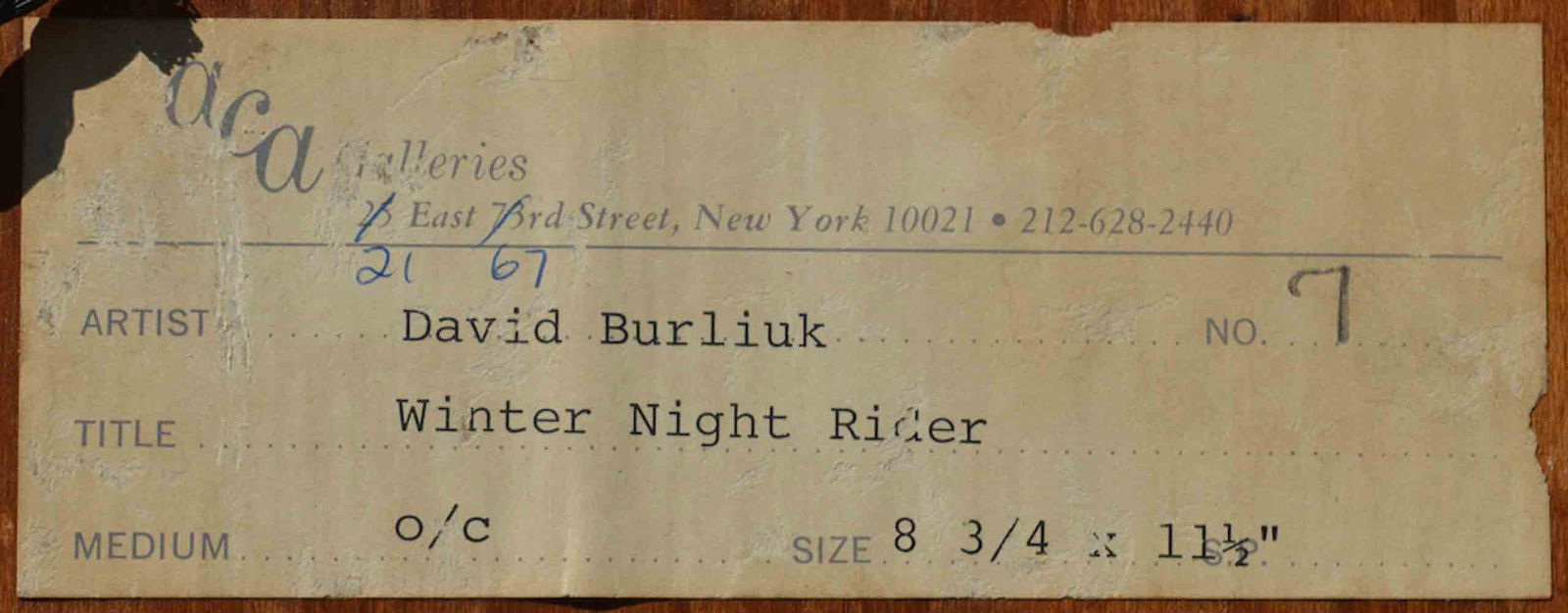 D. BURLIUK (1882-1967) Russian / Ukrainian / American