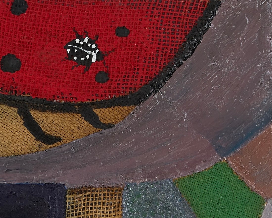 ILLEGIBLY signed oil abstract painting