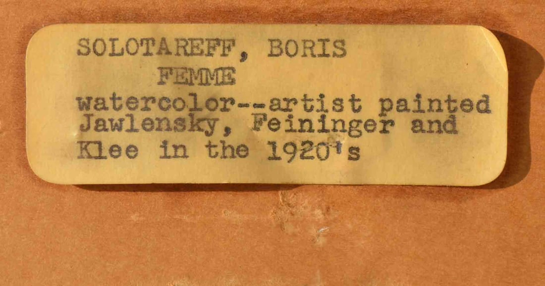 Boris Solotareff (1889-1966) Romanian - Ukrainian - American