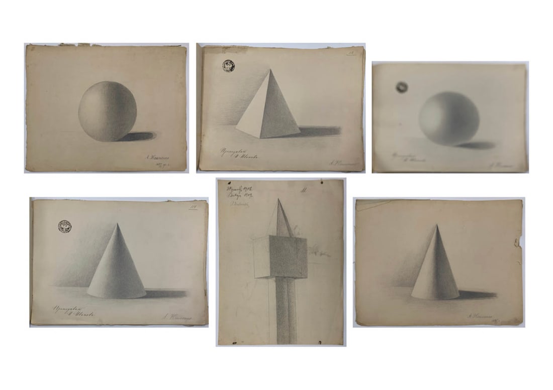 Portfolio of 41 Russian Academic drawings