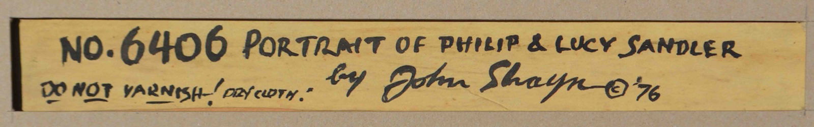 John SHAYN (1901-1977) Ukrainian - Russian - American