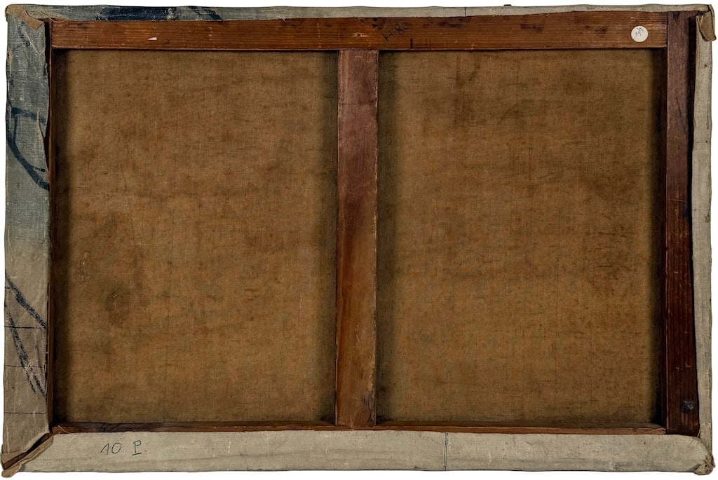 Unknown artist, oil on canvas WW1 Military scene