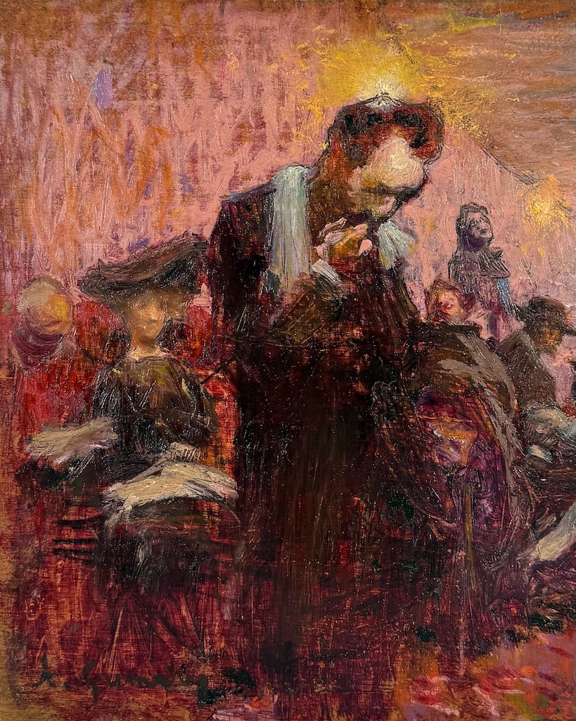 ILLEGIBLY signed French - Jewish painting