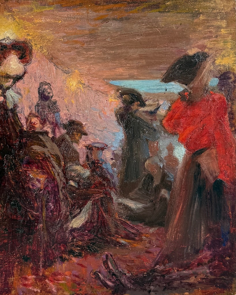 ILLEGIBLY signed French - Jewish painting