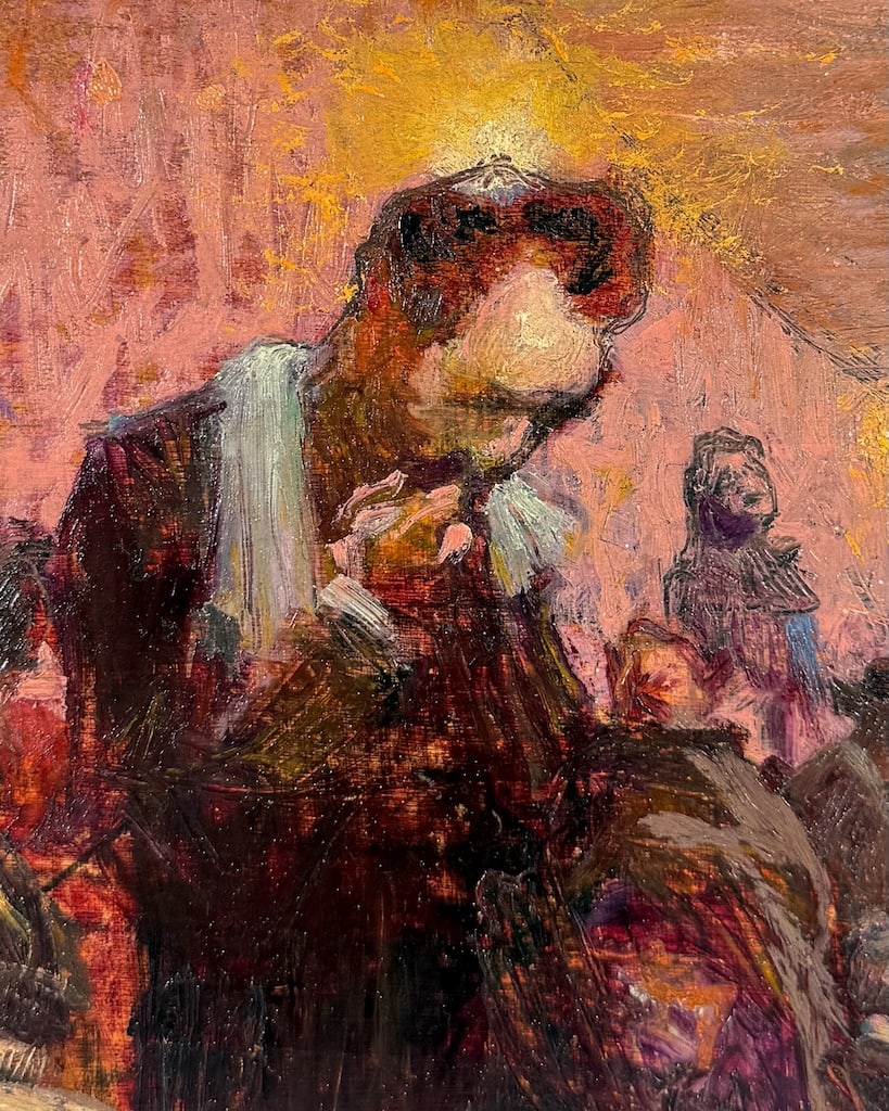 ILLEGIBLY signed French - Jewish painting