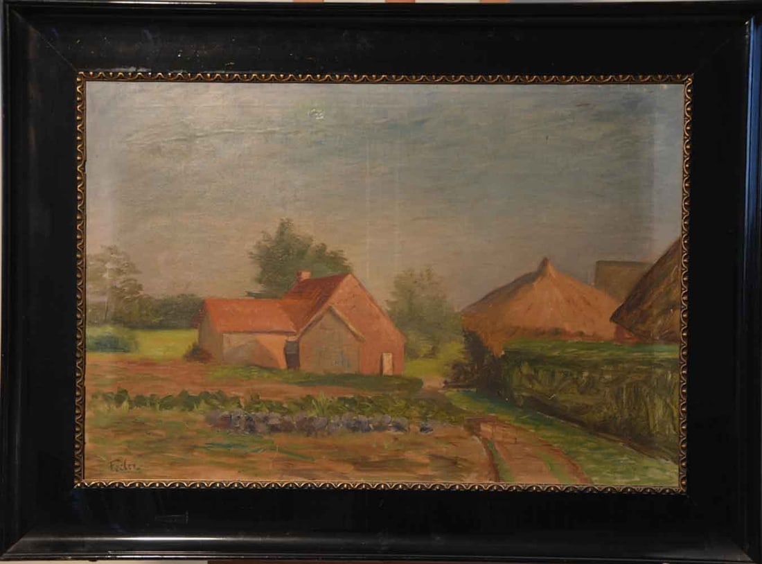 Adolphe FEDER (1886-1943) Ukrainian / Jewish - French: Adolphe FEDER (1886 Odessa, Ukraine - 1943 Auschwitz) ; Landscape ; the second quarter of the 20th century ; oil on canvas ; framed ; dimensions 55 x 81 cm (21 2/3 x 32 in.) ; signed lower left corner