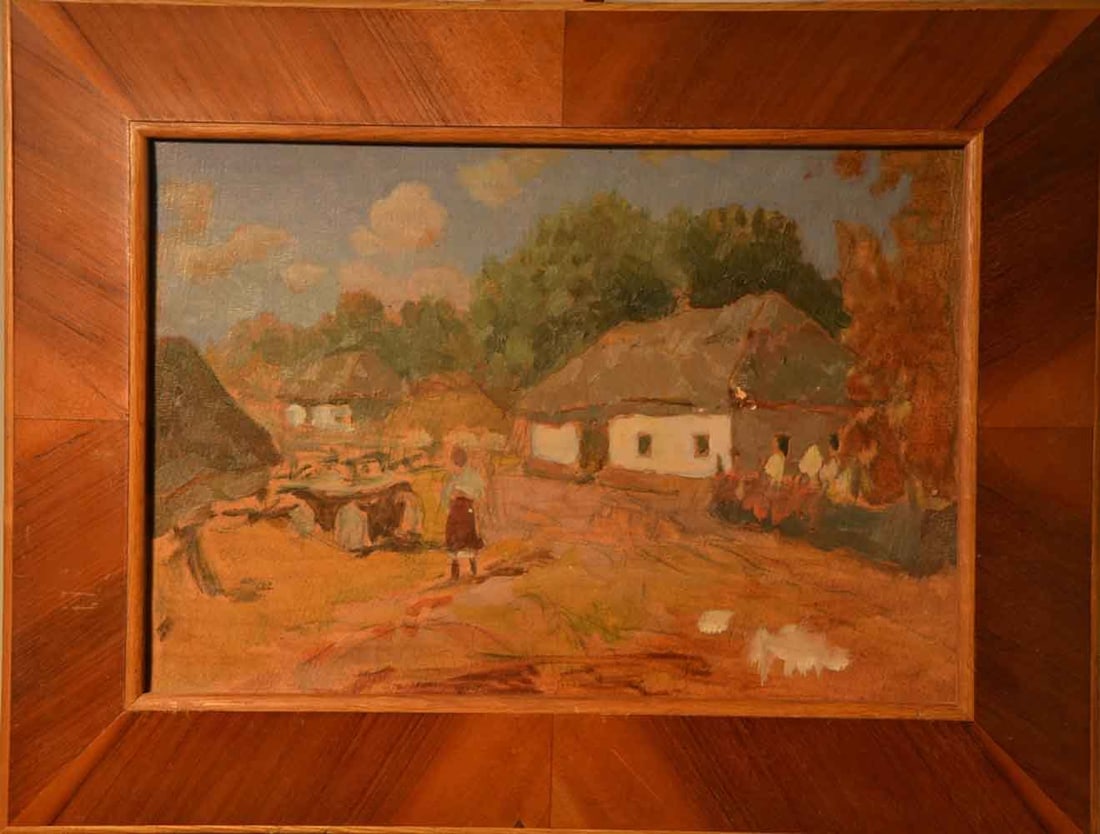 Alexei KOKEL (1880-1956) Ukrainian - Russian - Chuvashia: Alexei KOKEL (1880-1956) ; Landscape ; 1st third of the 20th century ; oil on cardboard / framed ; dimensions 28 x 40 cm (11 x 15 3/4 in.) ; signed lower right corner ; Shipping to USA - DHL $160 , Na