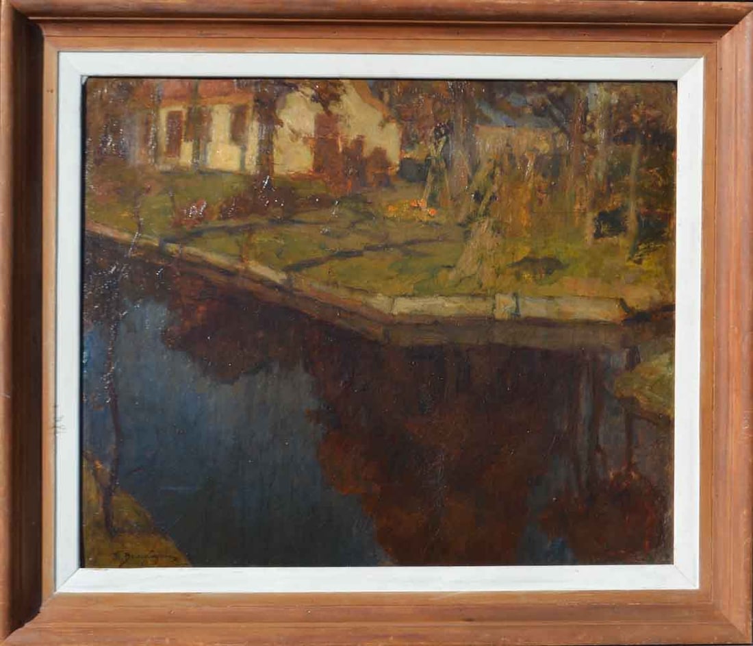 Pavlo VOLOKIDIN (1877-1936) Russian - Ukrainian: Pavlo Gavrilovich VOLOKIDIN (1877 Orel - 1936 Kyiv) ; Park in Odessa ; early 20th century ; oil on cardboard / framed ; dimensions 63 x 74 cm (24 3/4 x 29 in.) ; frame size 78 x 92 cm (30 3/4 x 36 1/4