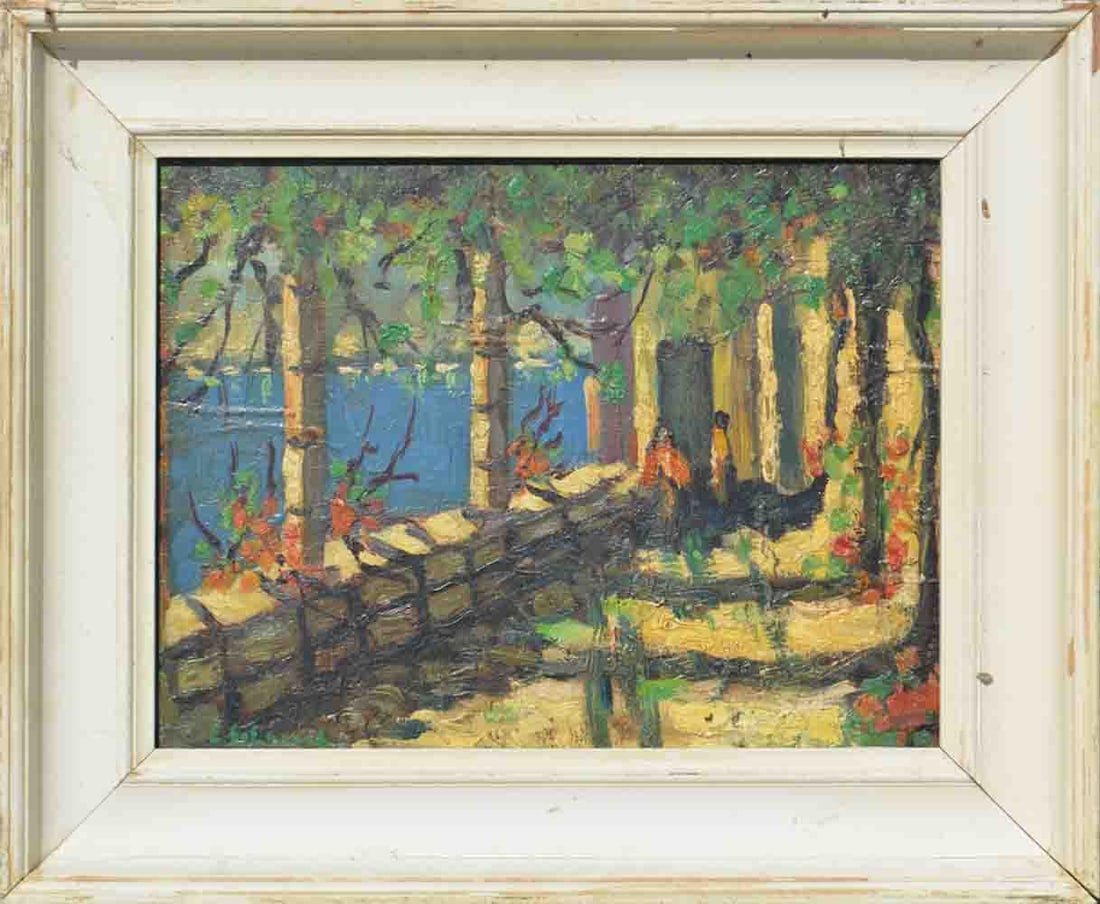 Leonid SOLOGUB (1884-1956) Russian - Switzerland: Leonid R. SOLOGUB (1884-1956) ; 1st half of the 20th century ; oil on wood panel - framed ; dimensions 32 x 41 cm (12 2/3 x 16 1/8 in.) ; signed lower right corner ; Shipping to USA: DHL - $160 / Nati