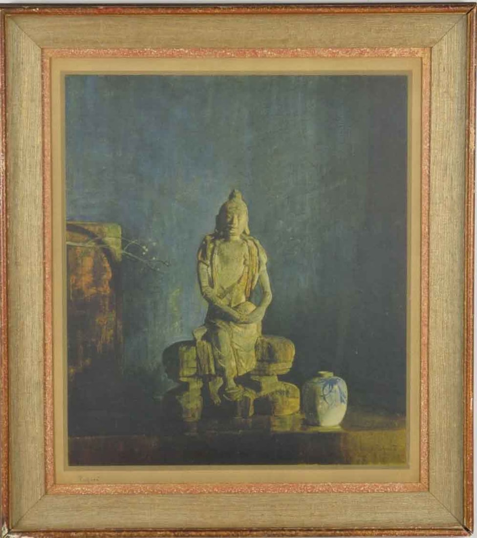 Hovsep PUSHMAN (1877-1966) Armenian / American: Hovsep Pushman (1877-1966)«Call of spring» ; 1953colored lithograph ; authentic framed62 x 54 cm (24 1/2 x 21 1/3 in.) ; frame size 80 x 70 cm (31 1/2 x 27 1/2 in.)signed lower left in pencil