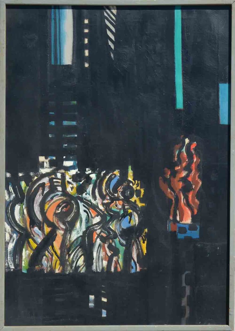 Irving LEHMAN (1900-1982) Ukrainian - American: Irving George LEHMAN (1900 Kiev - 1982 New York) ; Untitled ; mid 20th c. ; oil on canvas / framed ; dimensions 102 x 71,5 cm (40 x 28 in.) ; signed lower right corner ; Shipping to USA - DHL $650 , N