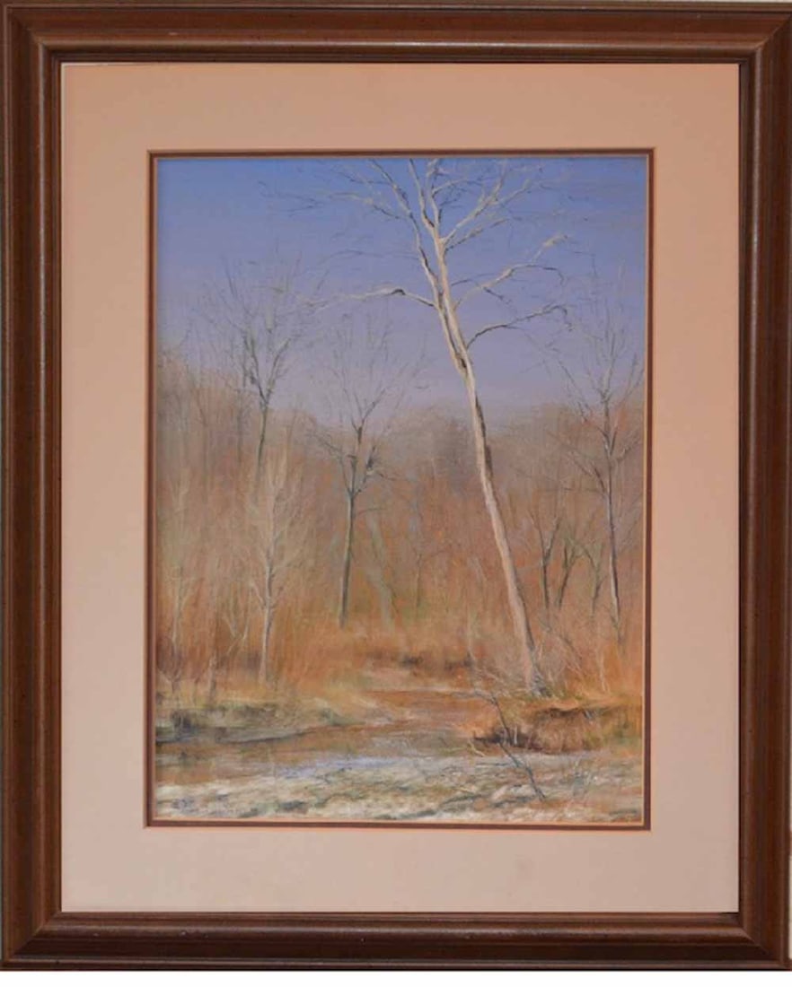 Vladislav IZMAILOVITCH (1872-1959): Vladislav Matveecit IZMAILOVITCH (1872-1959) ; Landscape ; 1st third of the 20th century ; pastel on paper / framed with glass ; dimensions 40 x 30 cm (15 3/4 x 12 in.) ; signed lower left corner ; Sh