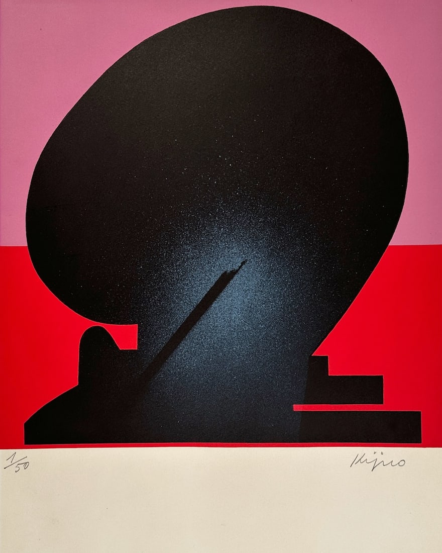 Ladislas KIJNO (1921-2012) Polish-French: Ladislas KIJNO (1921 Warsaw/Poland - 2012 Saint-Germain-en-Laye/France) ; Lithograph on paper / matted ; Edition 1/50 ; image dimensions 45 x 45 cm (17 3/4 x 17 3/4 in.) ; matting size 69 x 54 cm (27