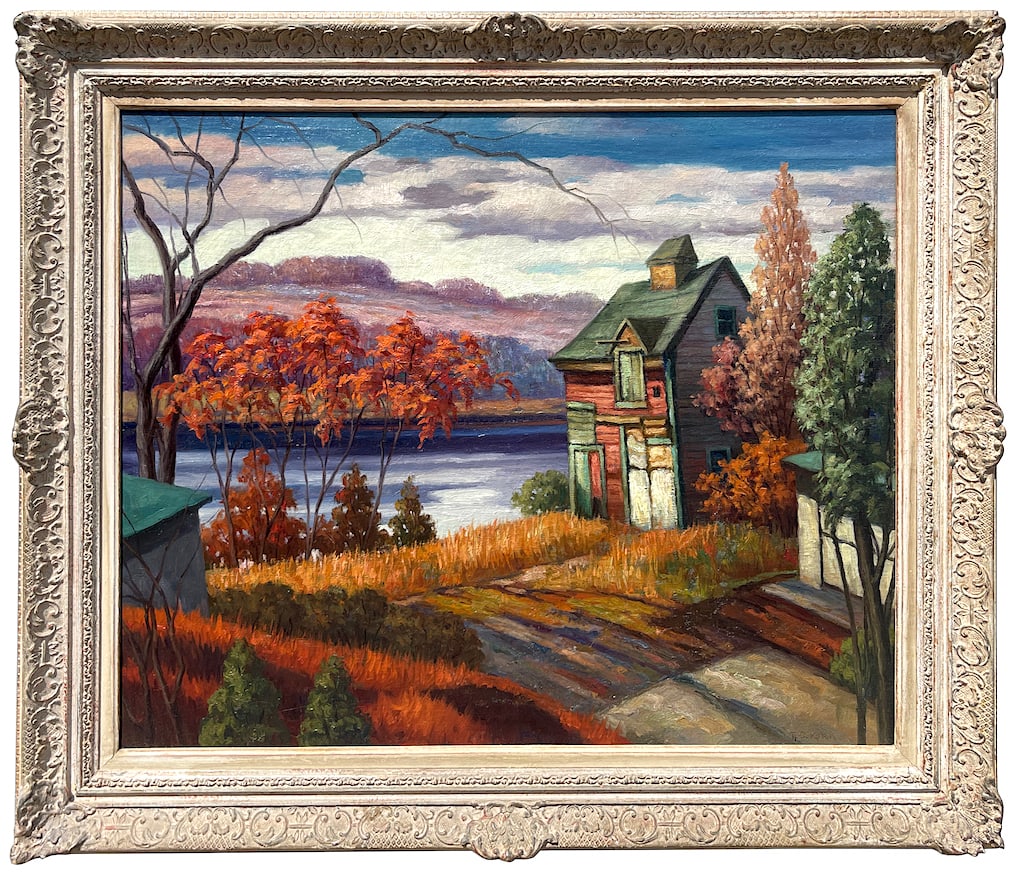 Frank Cohen KIRK (1889-1963) Ukrainian - American: Frank Cohen KIRK (1889 Zhitomir, UA - 1963 New York, US) ; Autumn landscape ; the 2nd quarter of the 20th c. ; oil on canvas / framed ; dimensions 64 x 76,5 cm (25 x 30 in.) ; frame size 80,5 x 93 cm 