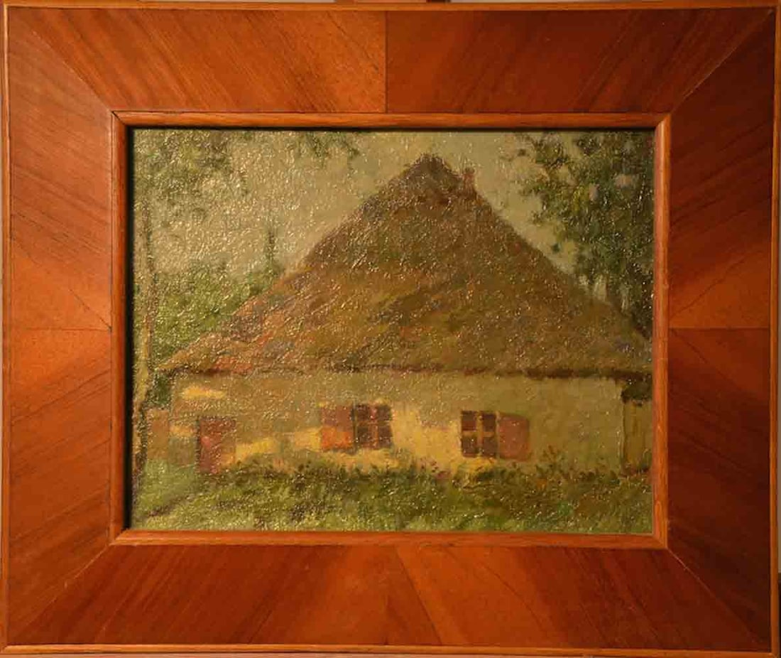 Alexei KOKEL (1880-1956) Ukrainian - Russian - Chuvashia: Alexei KOKEL (1880-1956) ; Landscape ; 1st third of the 20th century ; oil on cardboard / framed ; dimensions 233 x 30 cm (9 x 12 in.) ; signed on verso ; Shipping to USA - DHL $160 , National post wi