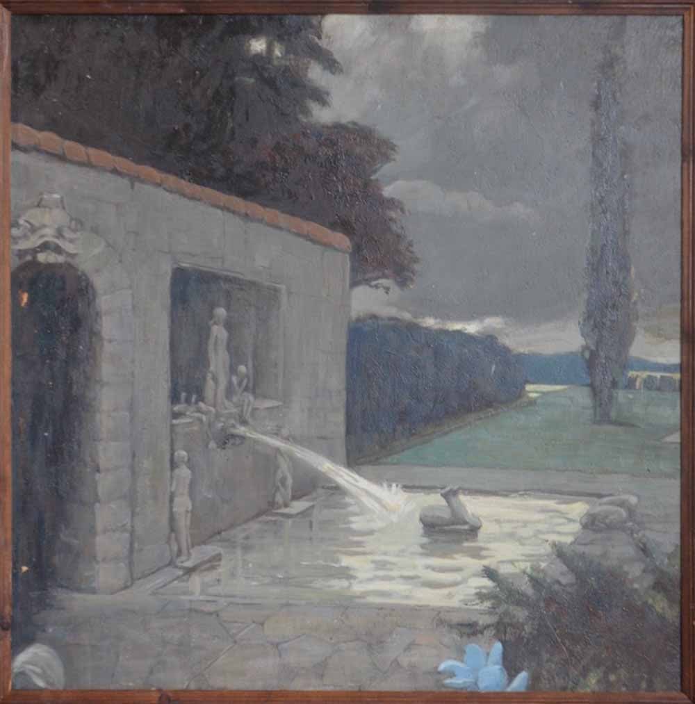 Cornelis KLOOS (1895-1978) Netherlandish: Cornelis KLOOS (1895-1978) ; the 1st half of the 20th century ; oil on masonite / framed ; dimensions 57 x 57 cm (22 1/2 x 22 1/2 in.) ; signed lower left corner ; Shipping to USA - DHL $250 , Nationa