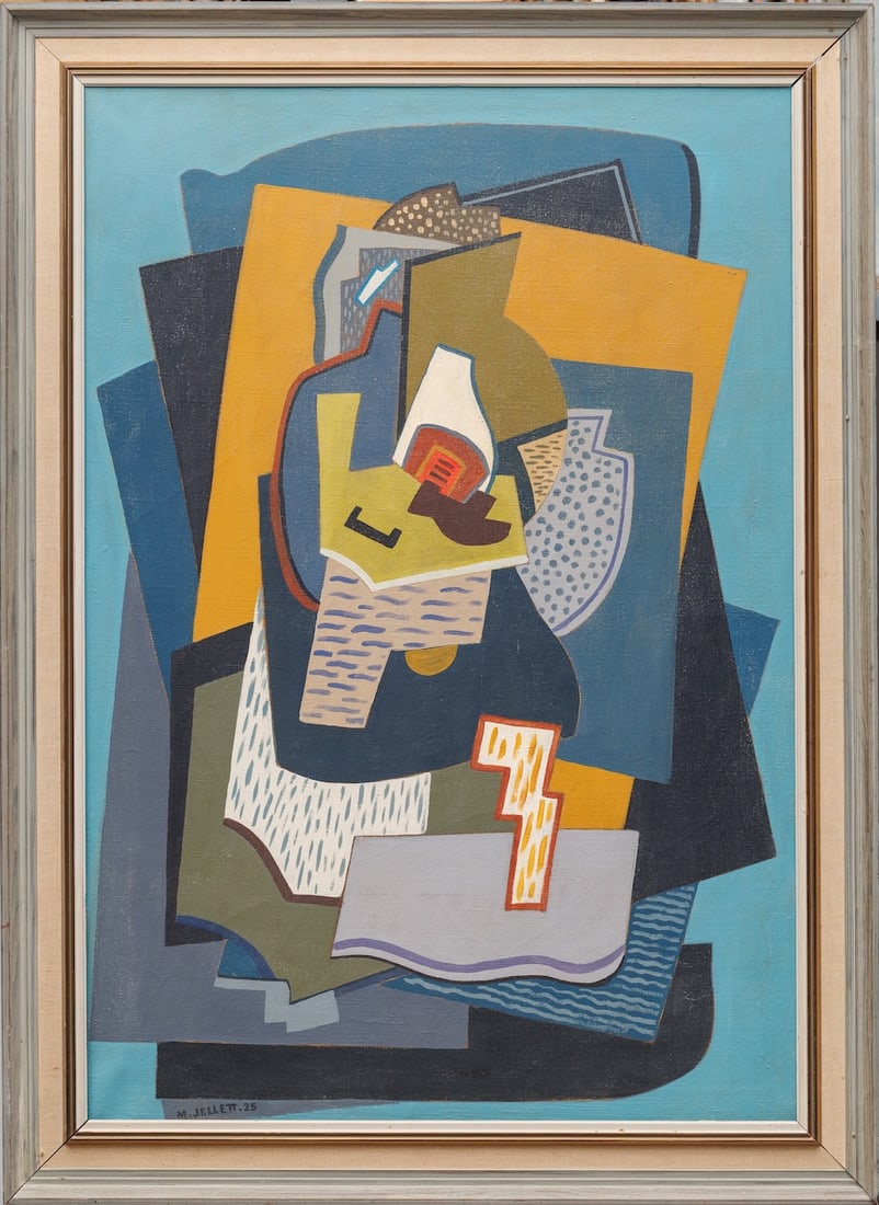 Mainie JELLETT (1897-1944) Irish: Mainie JELLETT (1897-1944) ; oil on canvas / 1925 ; dimensions 97,5 x 67 cm (38 1/3 x 26 1/3 in.) ; frame size 110,5 x 80 cm (43 1/2 x 31 1/2 in.) ; signed and dated lower left corner ; Shipping to US