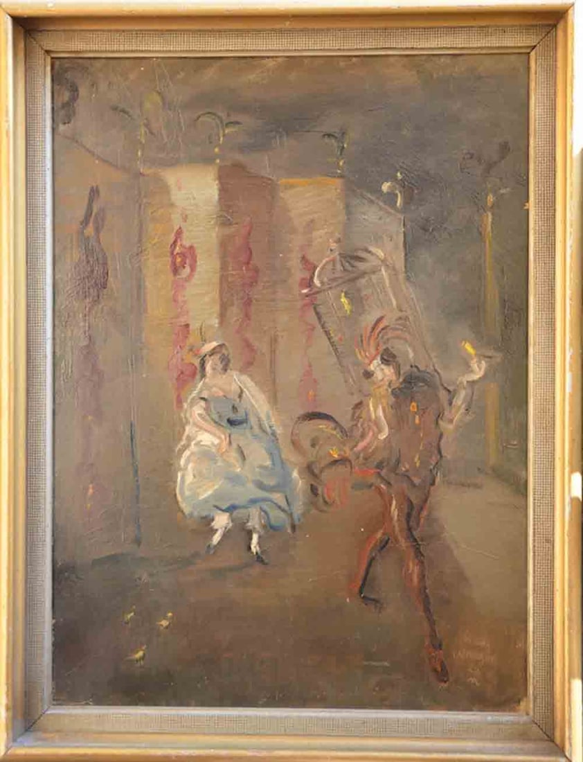 Franz NAAGER (1870-1942) Germany: Franz NAAGER (1870-1942) ; 1922 ; oil on cardboard / framed ; dimensions 67 x 49 cm (26 1/3 x 19 1/3 in.) ; signed & dated lower right corner ; Shipping to USA - DHL $250 , National post with tracking