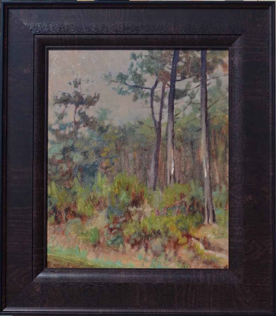 Vladimir ANTIHOVITCH (1899-1971) Russian - French: Vladimir ANTIHOVITCH (1899 St. Petersburg, Russia - 1971 Paris, Frence) ; Landscape ; mid 20th century ; oil on cardboard / framed ; dimensions 46 x 38 cm (18 x 15 in.) ; frame size 63 x 55 cm (25 x 2