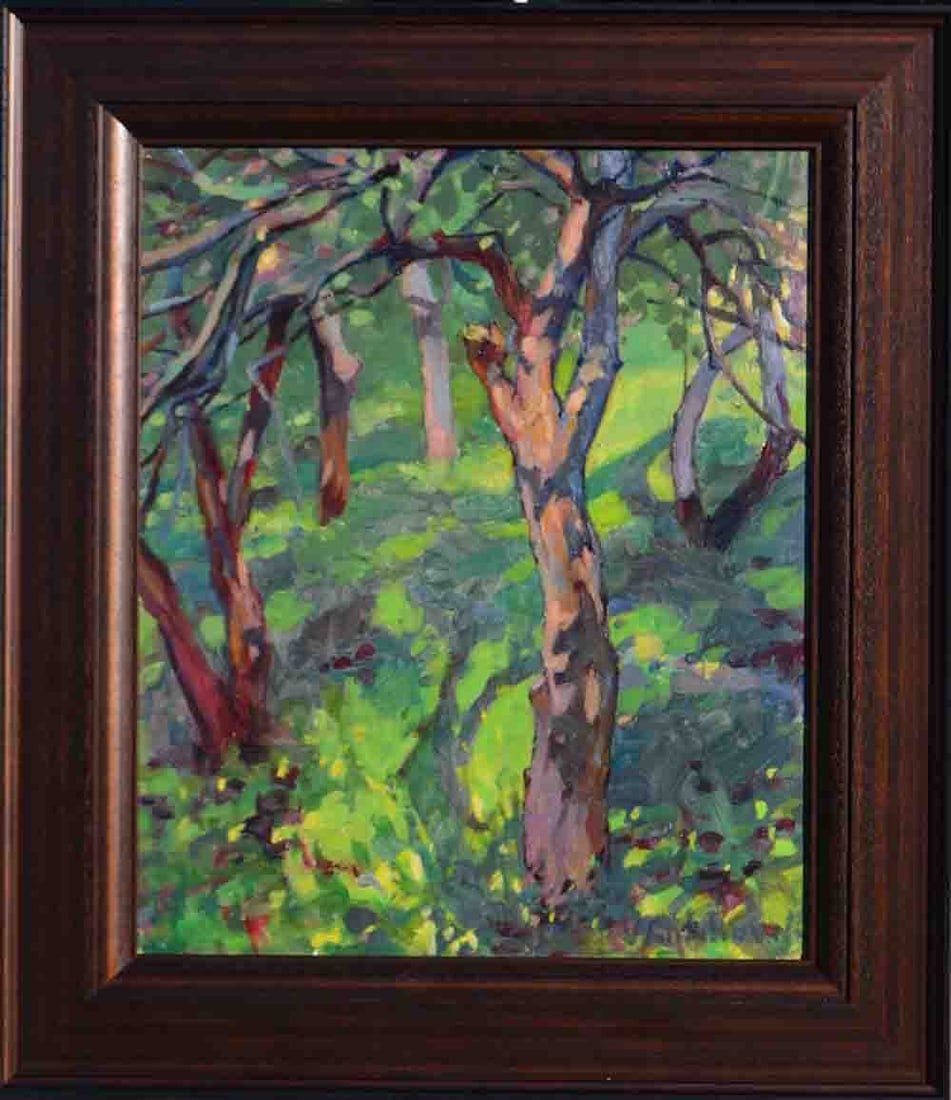 Vladimir ANTIHOVITCH (1899-1971) Russian - French: Vladimir ANTIHOVICH (1899 St. Petersburg, Russia - 1971 Paris, Frence) ; Landscape ; mid 20th century ; cardboard / framed ; dimensions 50 x 46 cm (19 2/3 x 18 in.) ; frame size 73 x 64 cm (28 3/4 x 2
