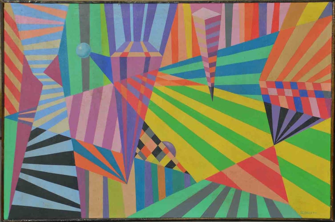 Rolph SCARLETT (1881/89-c.1984) American: Rolph SCARLETT (1881/89-c.1984) ; Untitled abstract ; the 3rd quarter of the 20th c. ; oil on canvas / framed ; dimensions 61 x 92 cm (24 x 36 in.) ; signed lower right corner ; Shipping to USA - DHL 