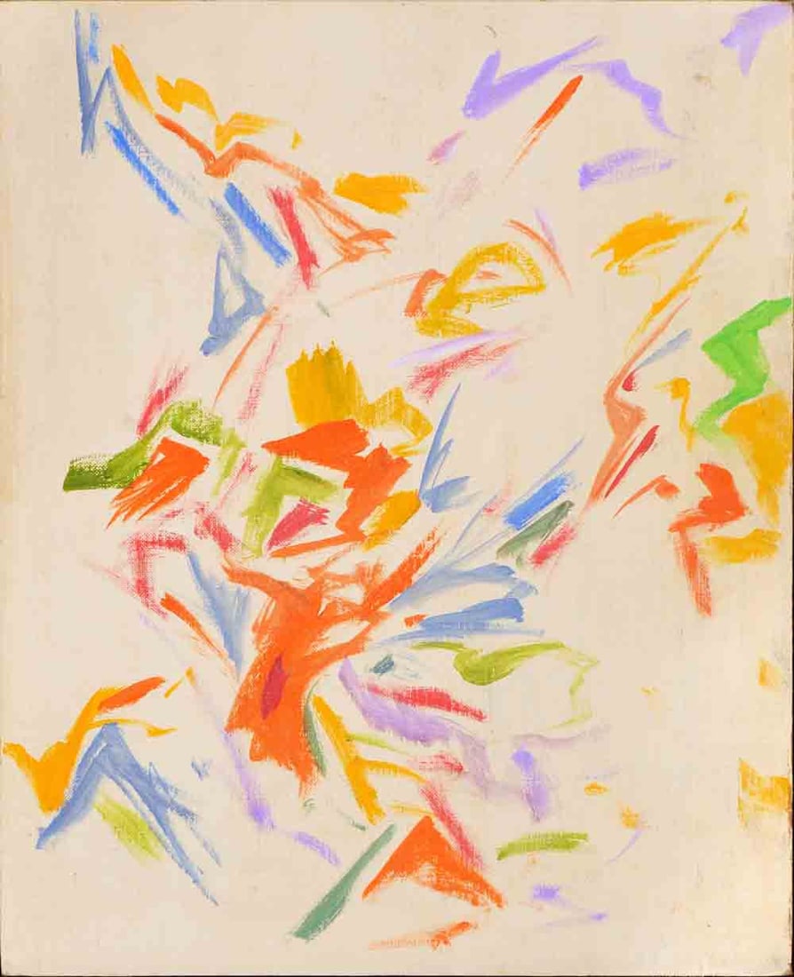 Mercedes Carles Matter (1913-2001) American: attrib. Mercedes Carles Matter (1913-2001, New York, Pennsylvania) ; Abstract ; c.1960s ; oil on canvas panel ; dimensions 50,5 x 40 cm (20 x 16 in.) ; Shipping to USA - DHL $430 , National post with 