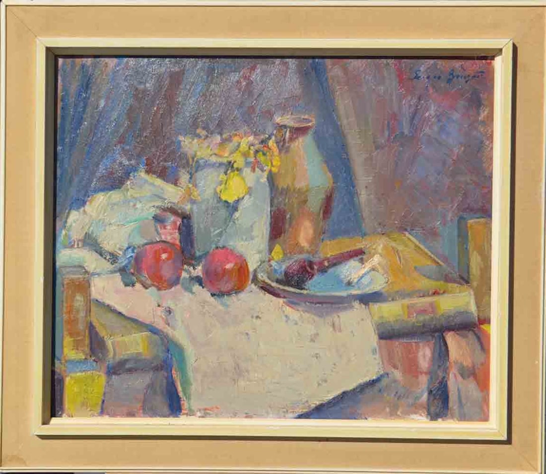S. BONGART (1918-1985) Russian-Ukrainian-American: S. BONGART (1918-1985) Russian - Ukrainian - American Sergei BONGART (1918 Kiev, Ukraine - 1985 New York) ; Still-life ; 20th century ; oil on artistboard / framed ; dimensions 50 x 60 cm (19 2/3 x 23