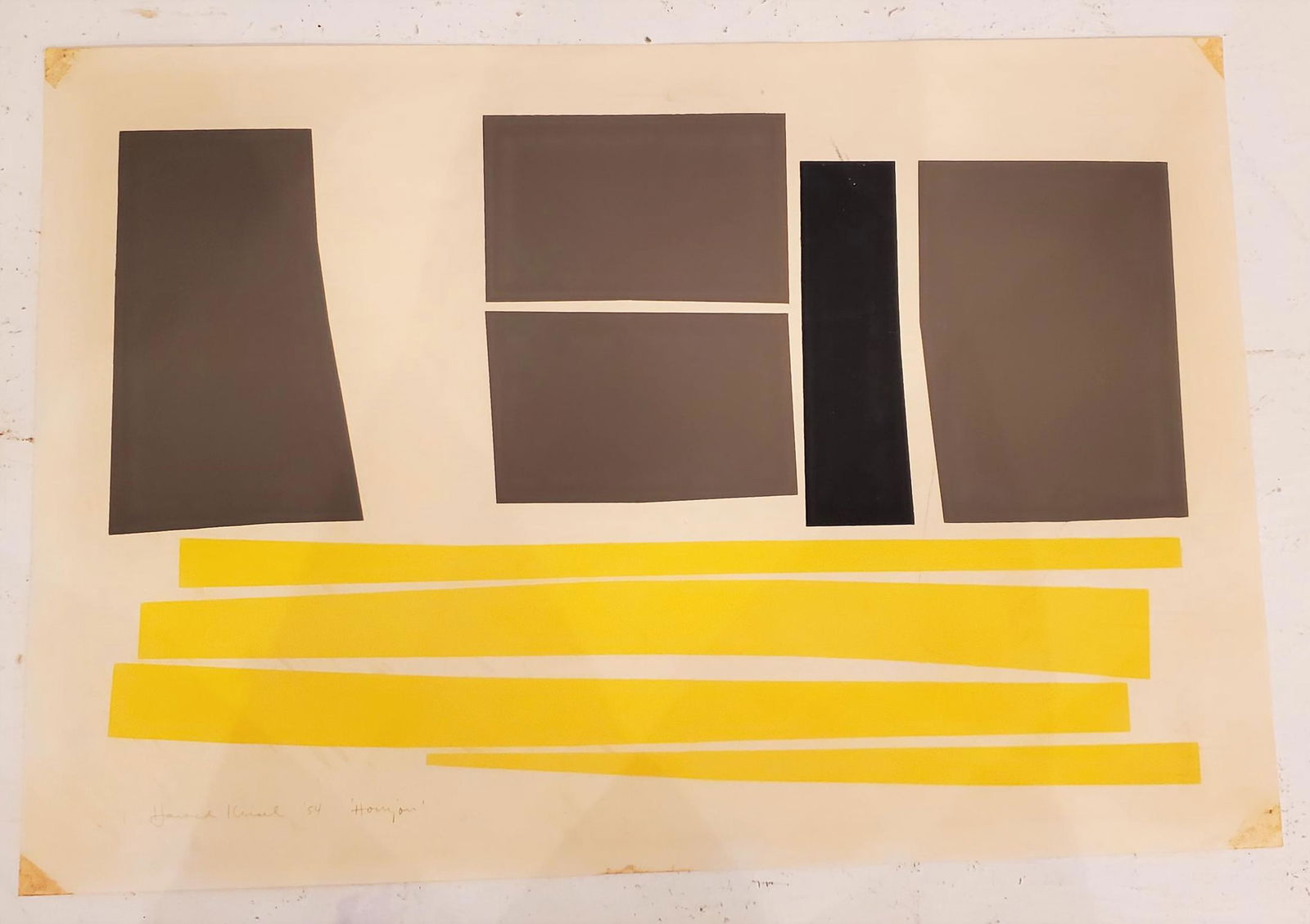 Harold Krisel (American 1920-1995) Horizon: serigraph in colors pencil signed, titled dated unframed Sheet size: 15" x 22"