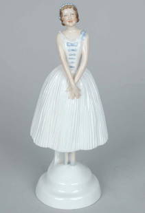 Royal Worcester Ballerina: Royal Worcester Ballerina Modeled by D. Charol, fully marked on base #3186. Height 11 1/2".