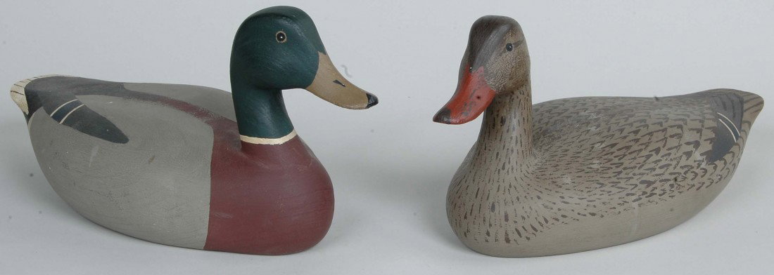 J. MILTON WATSON CHESAPEAKE CITY, MD 1972 DECOYS: J. MILTON WATSON CHESAPEAKE CITY, MD 1972 DECOYS L. 14.5" & 15" Provenance: A Newark, DE duck hunter & gun enthusiast.