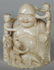 7: ANTIQUE CHINESE CARVED IVORY BUDDHA W/SERVANTS