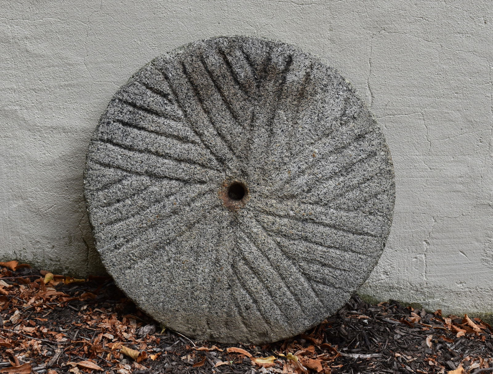 19TH CENTURY QUARTER DRESSED GRANITE MILLSTONE (1 of 2)