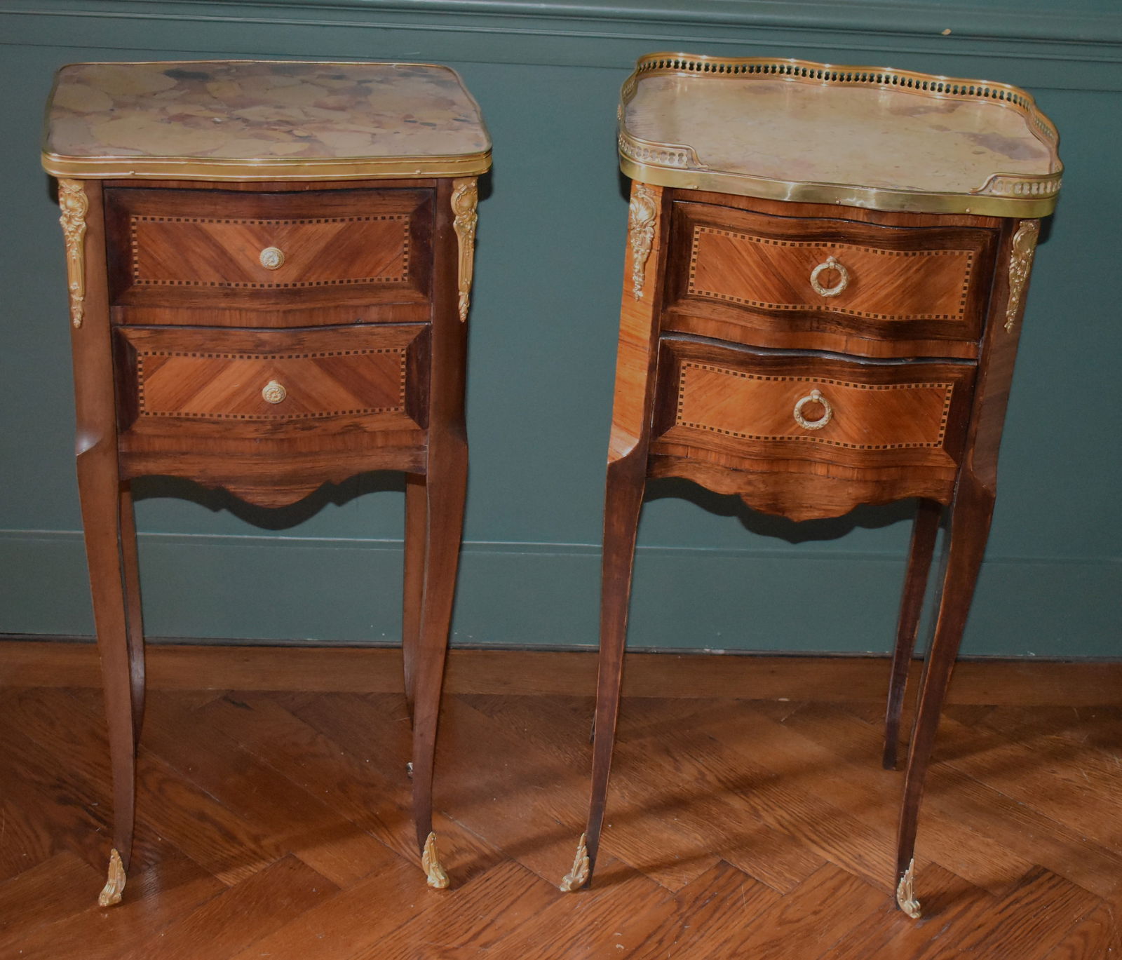 TWO FRENCH LOUIS XV STYLE SIDE TABLES (1 of 7)