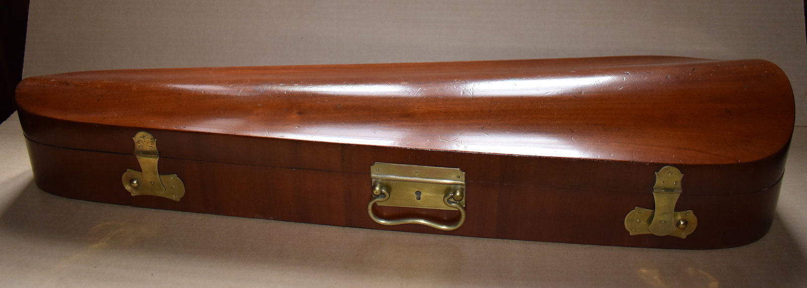 ANTIQUE CHINESE EXPORT VIOLIN CASE WITH BRASS MOUNTS (1 of 2)