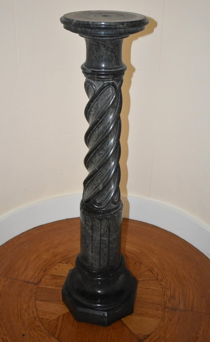 19TH CENTURY GREEN VARIEGATED MARBLE COLUMN (1 of 9)