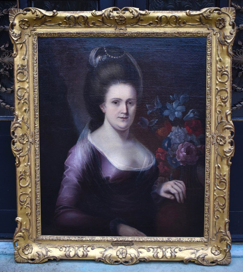 18TH CENTURY PORTRAT OF A LADY,  "FRANCIS COTES" (1 of 7)