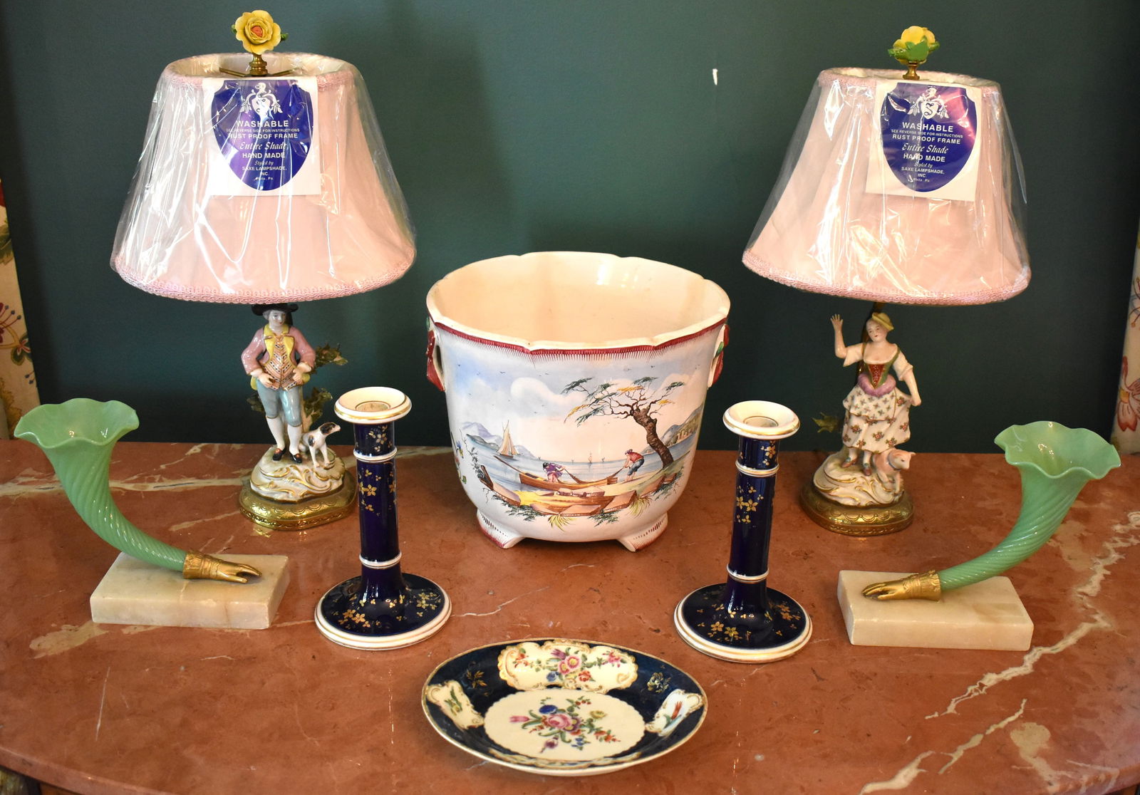 GROUP LOT: LAMPS, CANDLESTICKS, SPILL VASES, ETC. (1 of 6)