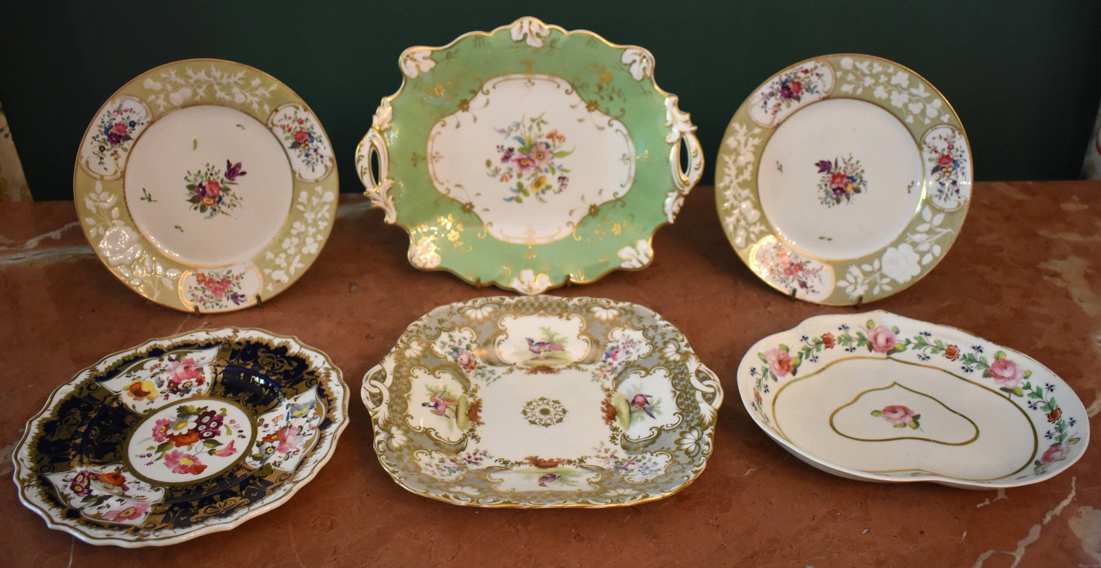 6 PIECES OF ANTIQUE ENGLISH PORCELAIN (1 of 3)