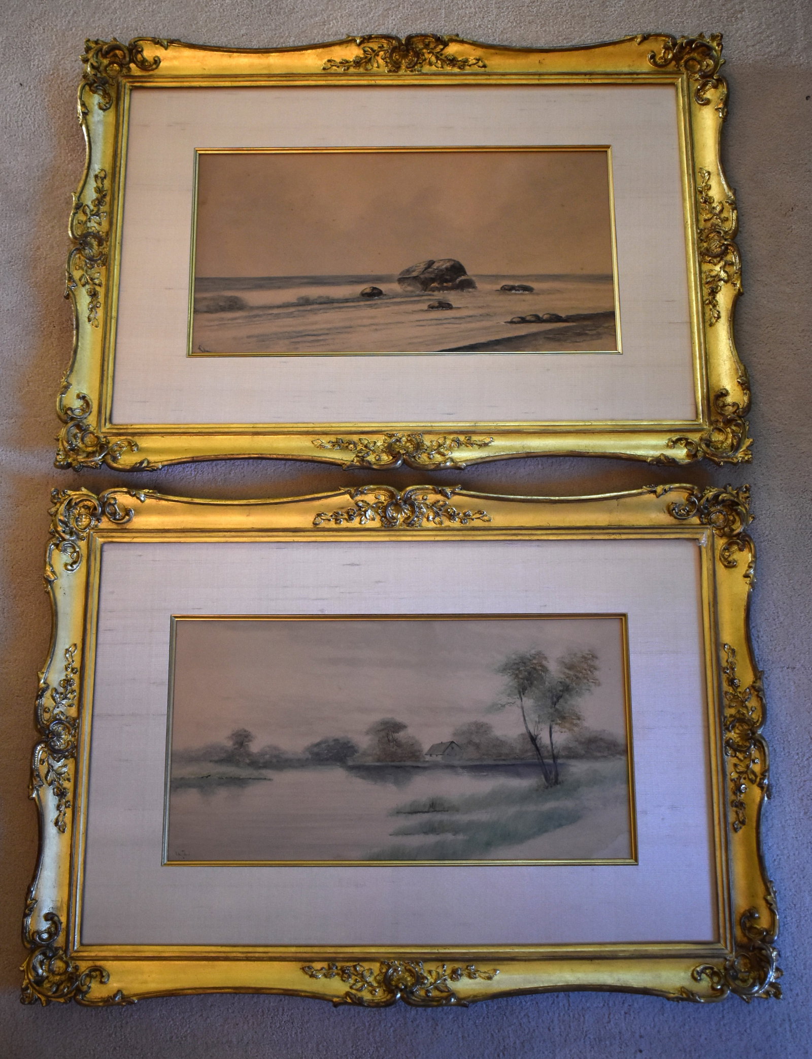 PAIR OF AMERICAN SCHOOL, WATERCOLORS (1 of 7)