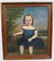 RARE SOUTHERN FOLK ART PORTRAIT OF YOUNG GIRL,