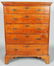 FINE NEW ENGLAND CHIPPENDALE FIGURED MAPLE TALL CHEST