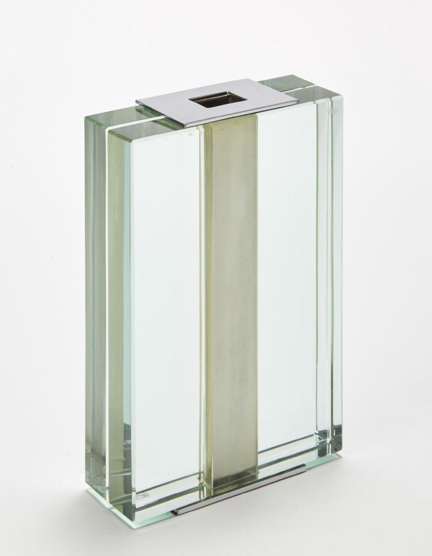 Fontana Arte - Vase model "2393". Glass and chromed (1 of 1)