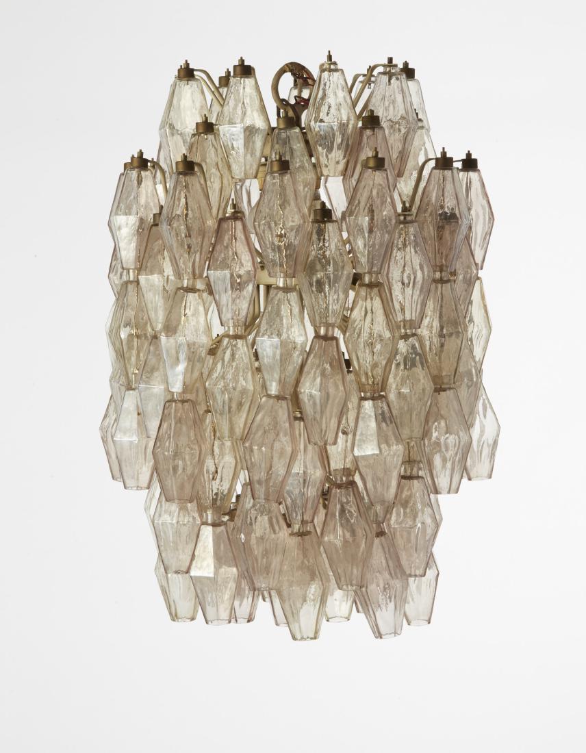 Paolo Venini - Ceiling lamp with polyhedric glasses. (1 of 1)