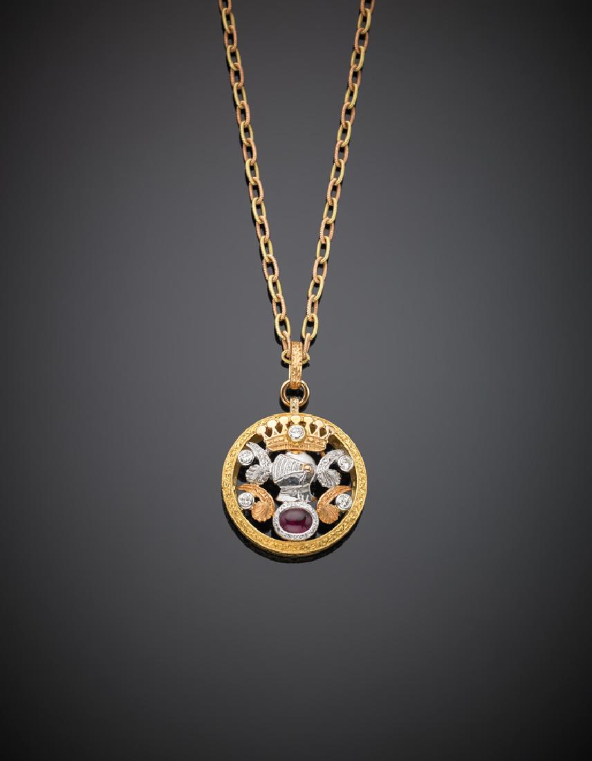 CAZZANIGA  Catena e pendente traforato con decorazione (1 of 1)