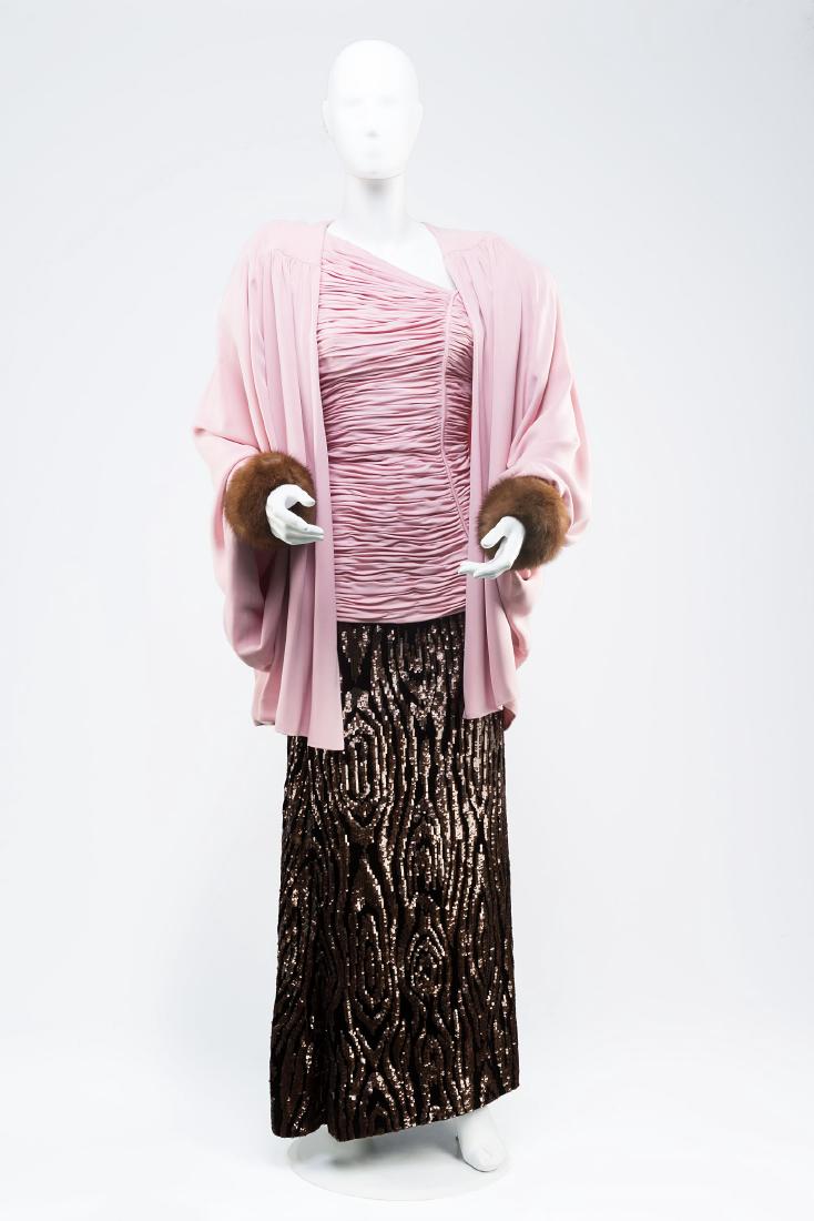 VALENTINO Completo composto da gonna in velluto marrone (1 of 1)