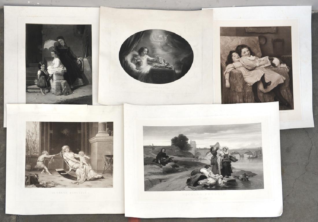 Gruppo di 5 stampe in bianco e nero, raffiguranti (1 of 1)