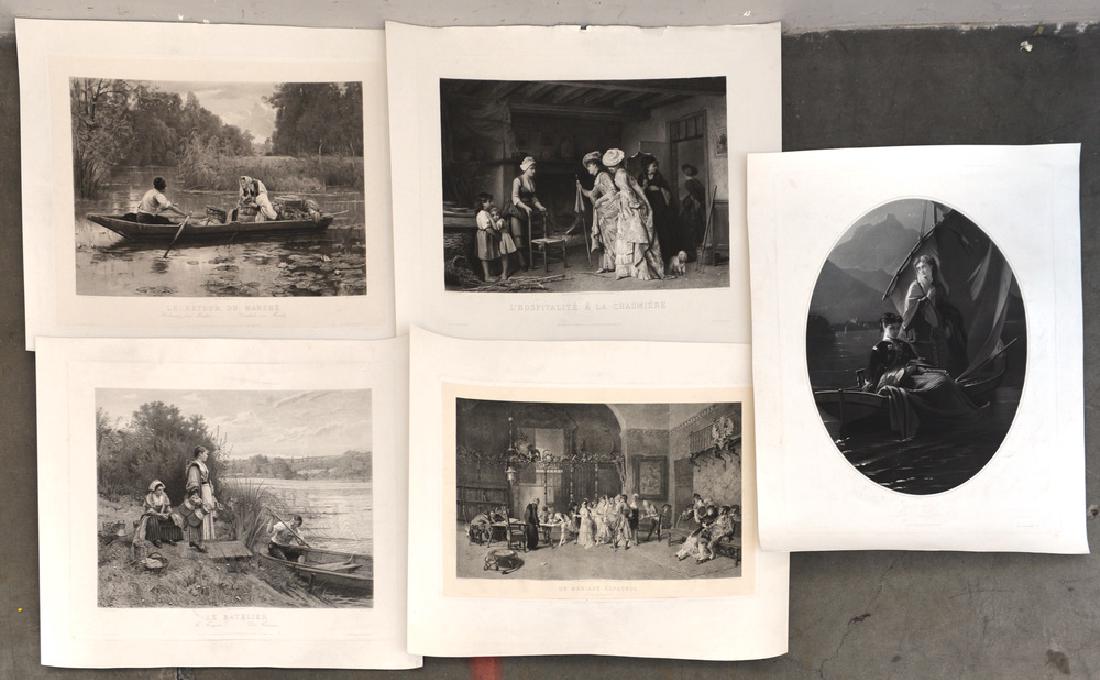 Gruppo di 5 incisioni di soggetto differente (misure (1 of 1)